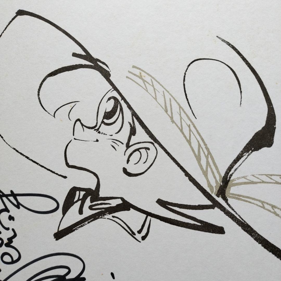 貴重なお品」矢口高雄 サイン落款あり 直筆釣りキチ三平イラスト