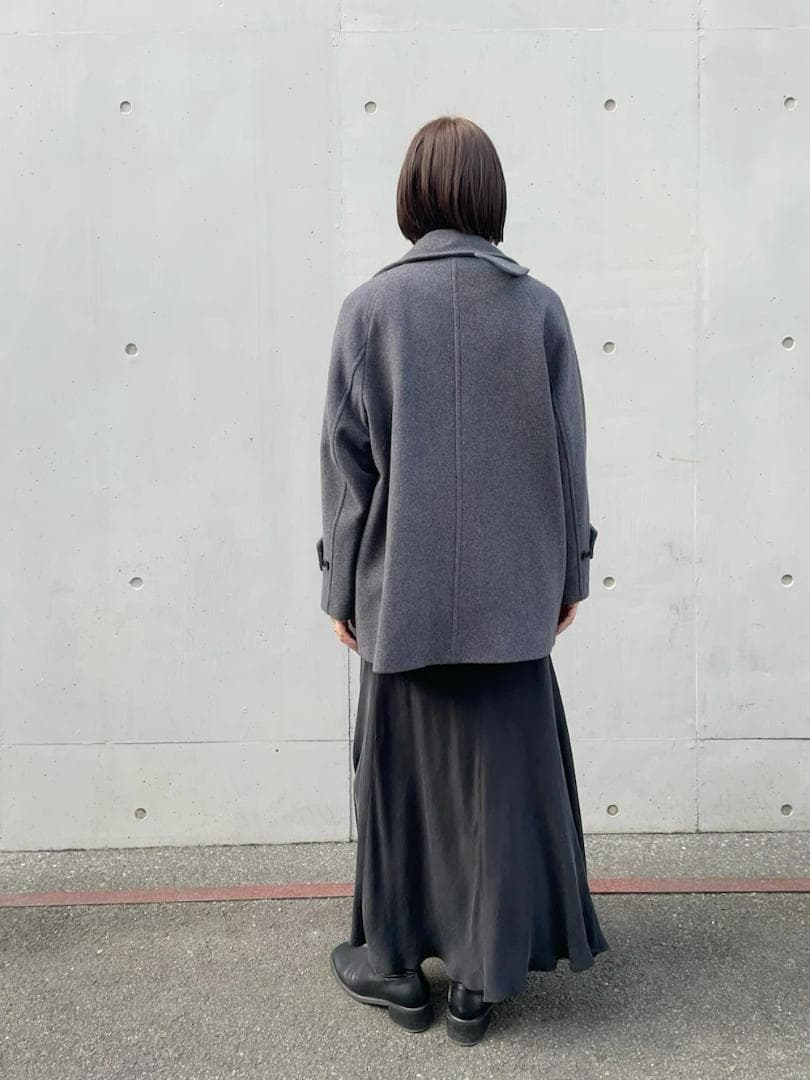 新品◆2025◆アーバンリサーチ◆スーパー100メルトンPコート《チャコール》