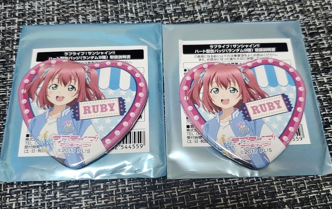 ラブライブ Aqours 黒澤 ルビィ ハート缶バッジ - メルカリ