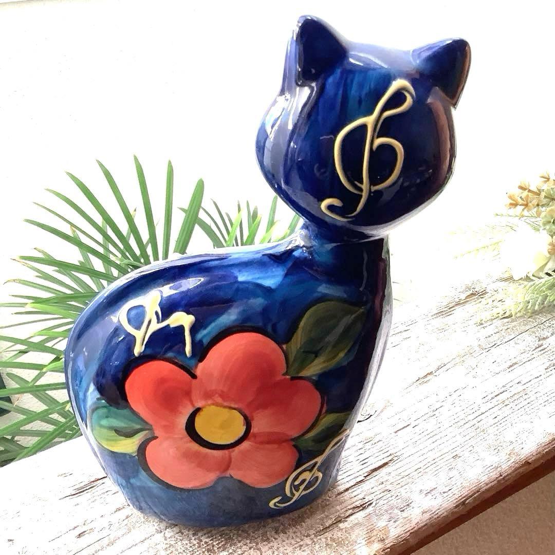 アナトリー・トウロフ作『楽器を奏でる猫』手描き陶器 オブジェ - メルカリ