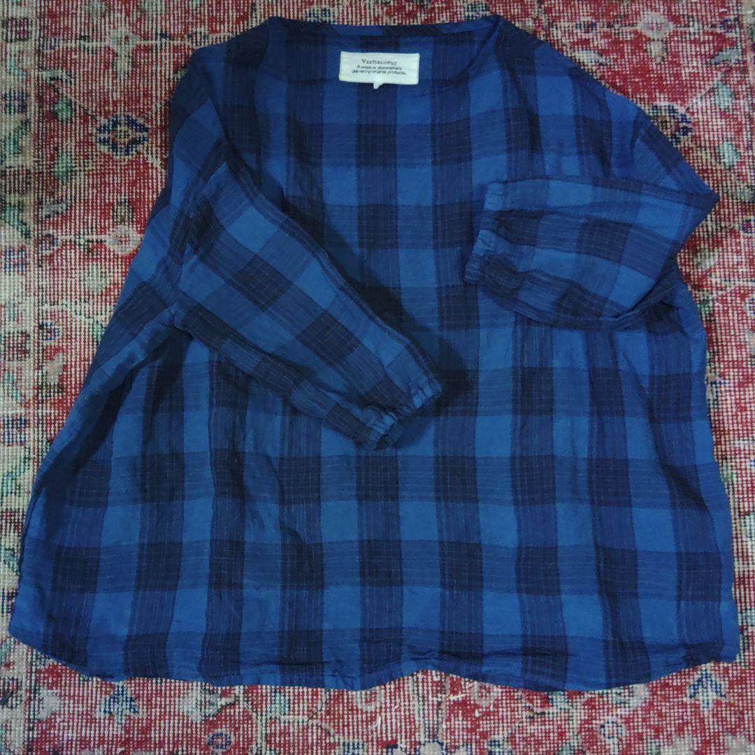 ヴェリテクール リネンチェックプルオーバー オールドマンズテーラー