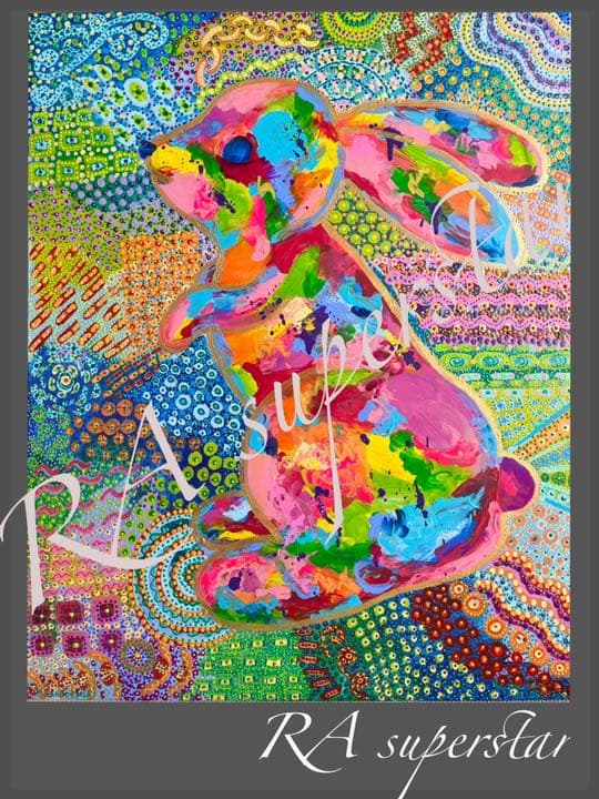 ★Original ART  ‘RABBIT' Amazon.com: Regal Rabbit - Vintage Wildlife Botanical 16x20