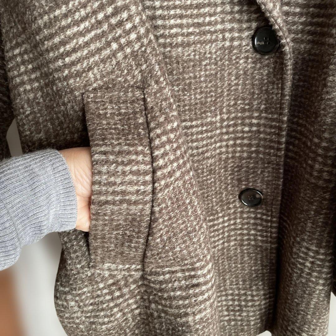 北川景子着用＊スピック＆スパン＊Wスライバーチェックハーフコート