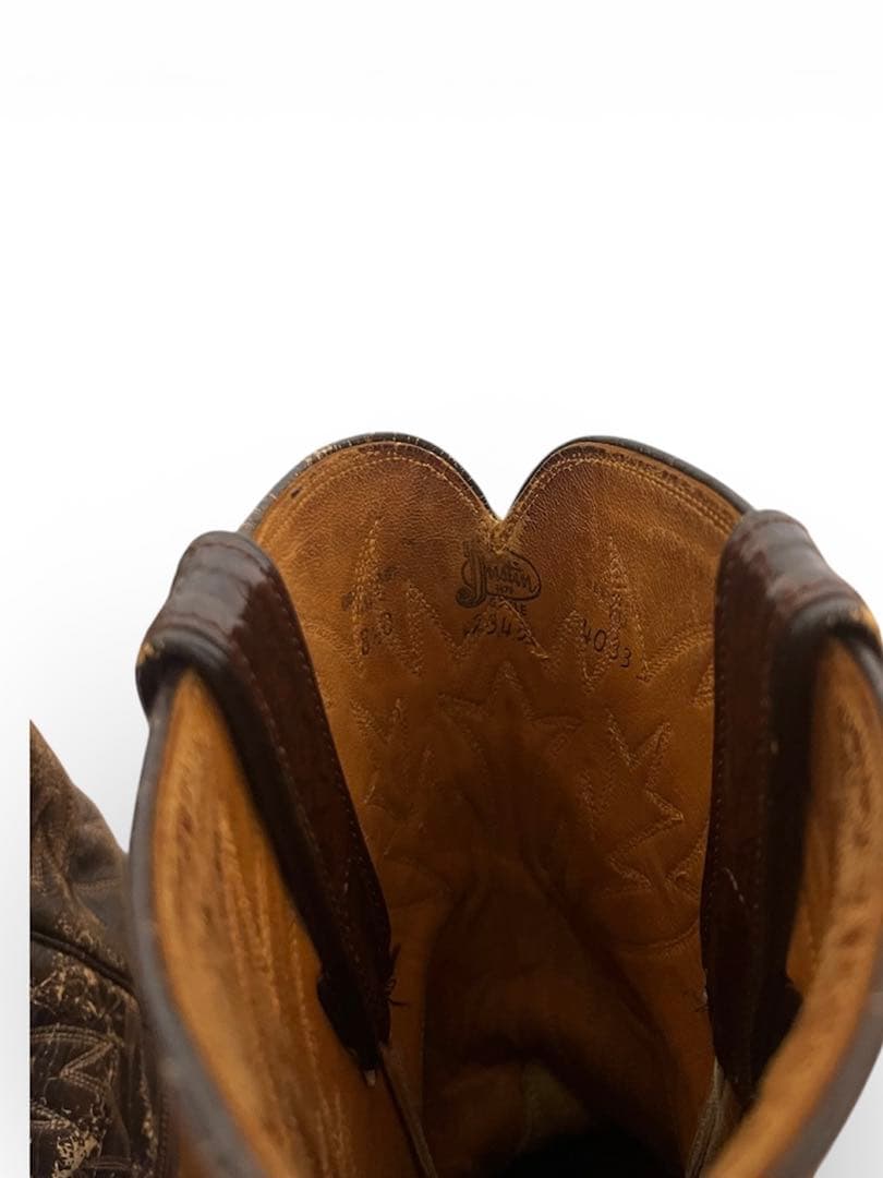 s*3様 1970s \"Justin\" ヴィンテージ ウエスタンブーツ ブラウン