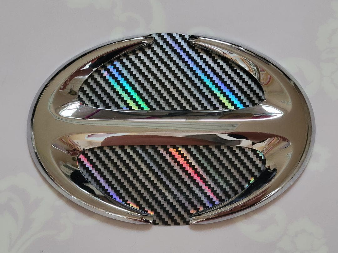 日野17プロフィアエンブレム用☆大人気のオーロラ5Dブラックカーボン