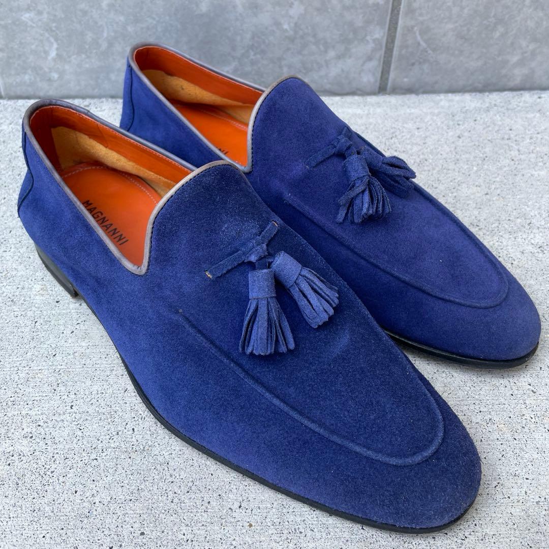 MAGNANNI】 マグナーニ・タッセルローファー・スエード・ネイビー