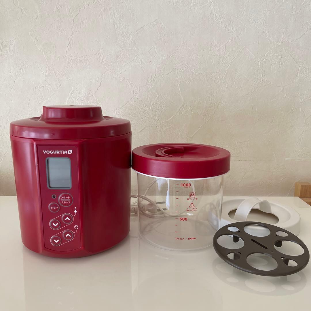 TANICA YS-02G ヨーグルティアS レッドHARIOガラス容器2個 Amazon | 【公式最新モデル・国産・ガラス容器】TANICA ヨーグルト