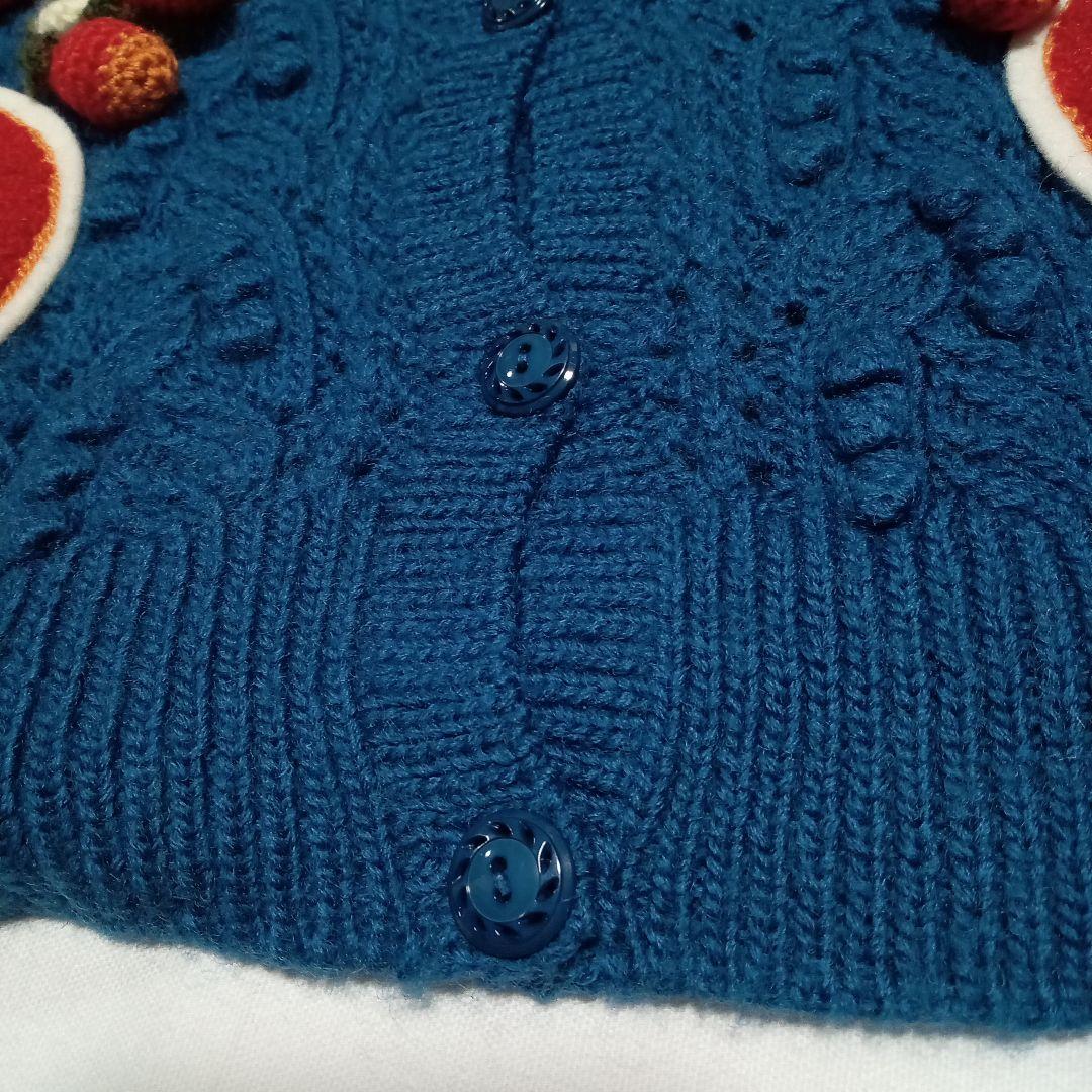 s*o様 ピンクハウス ニットカーディガン いちご・ハートモチーフ付き