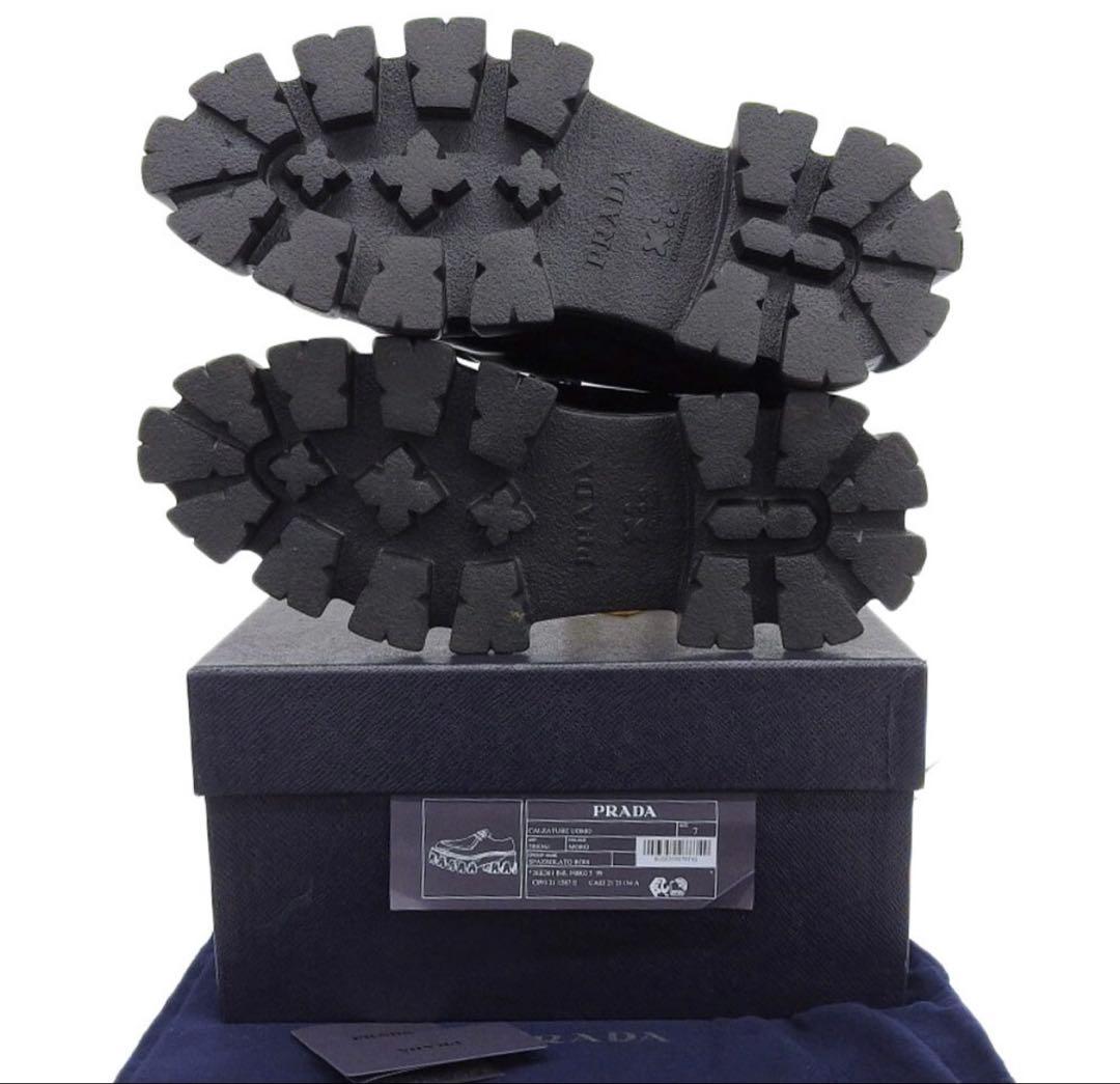 PRADA モノリスダービー　サイズ7(26.5cm〜27.0cm相当)