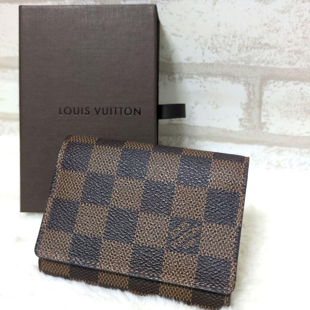 未使用】 LOUIS VUITTON ダミエ 名刺入れ 箱付き ブラウン - メルカリ