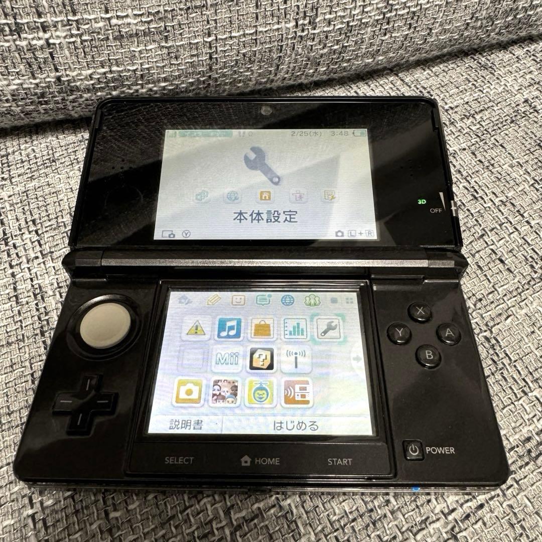 ニンテンドー3DS ブラック 本体 ソフト読み込みOK 動作確認済み - メルカリ