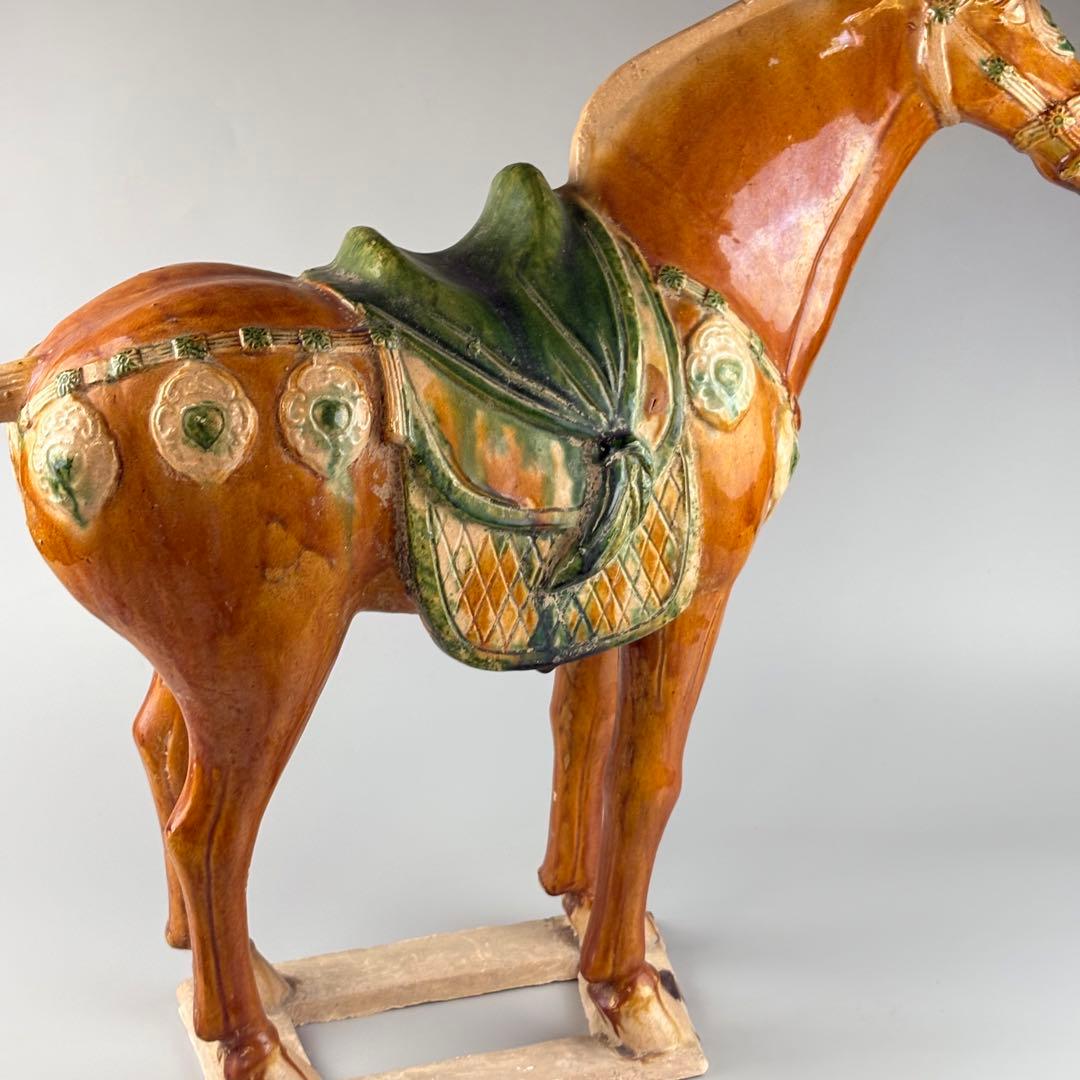 中国 馬 土器 彩陶 三彩 - メルカリ
