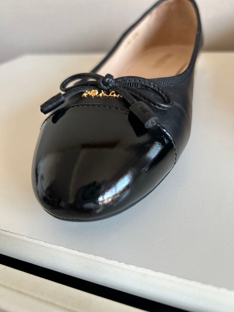 PRADA ブラック バレエシューズ 24cm - メルカリ