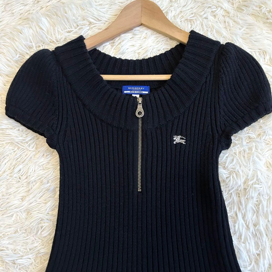 バーバリー ブルーレーベル ドッキングニットワンピース チェック