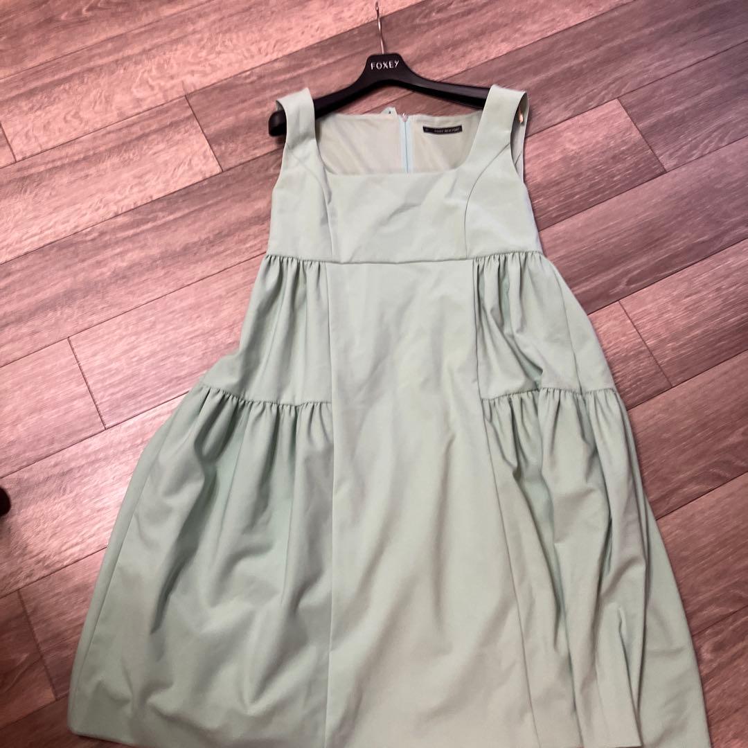 FOXEY NEW YORK ノースリーブワンピース 42 ミントグリーン - メルカリ