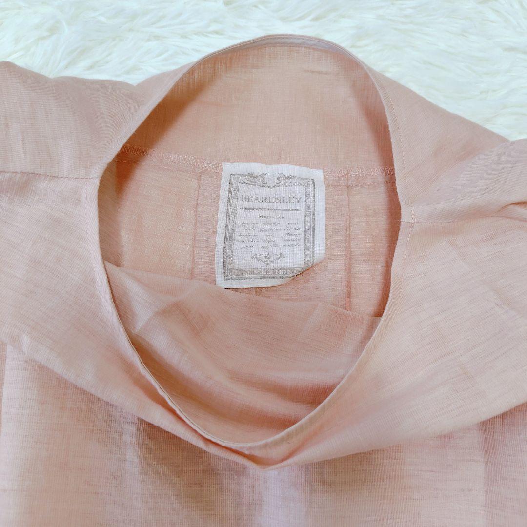 BEARDSLEY（ビアズリー） 前結びリネンチュニックブラウス ピンク