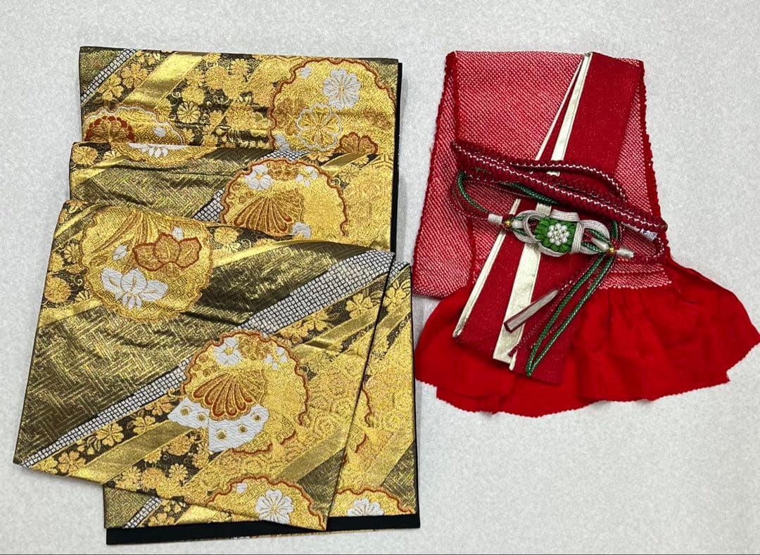 振り袖 フルセット 長襦袢付 枝垂れ桜 金彩加工 刺繍入り 銀通し 757