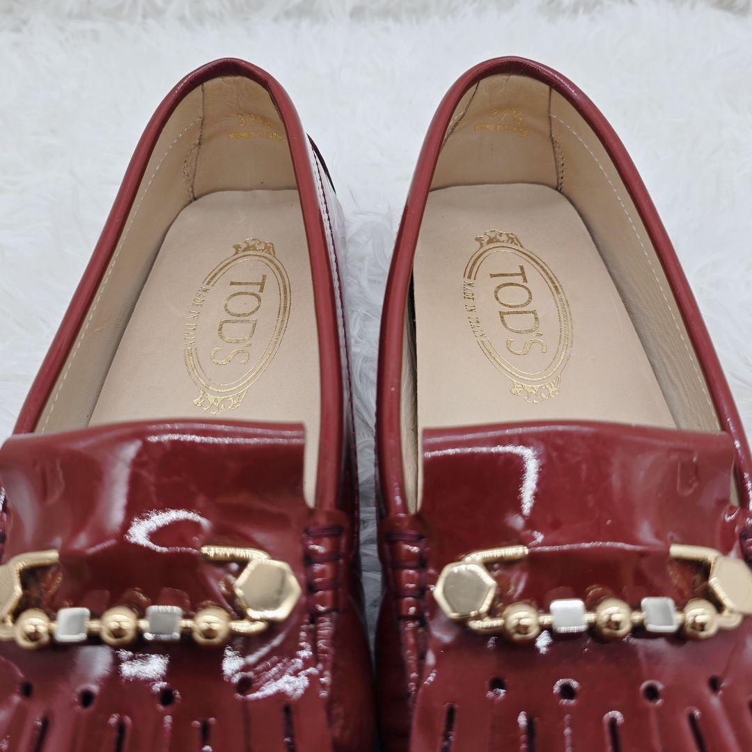 ✨超美品✨TOD'S エナメル タッセル ドライビングシューズ 24.5cm