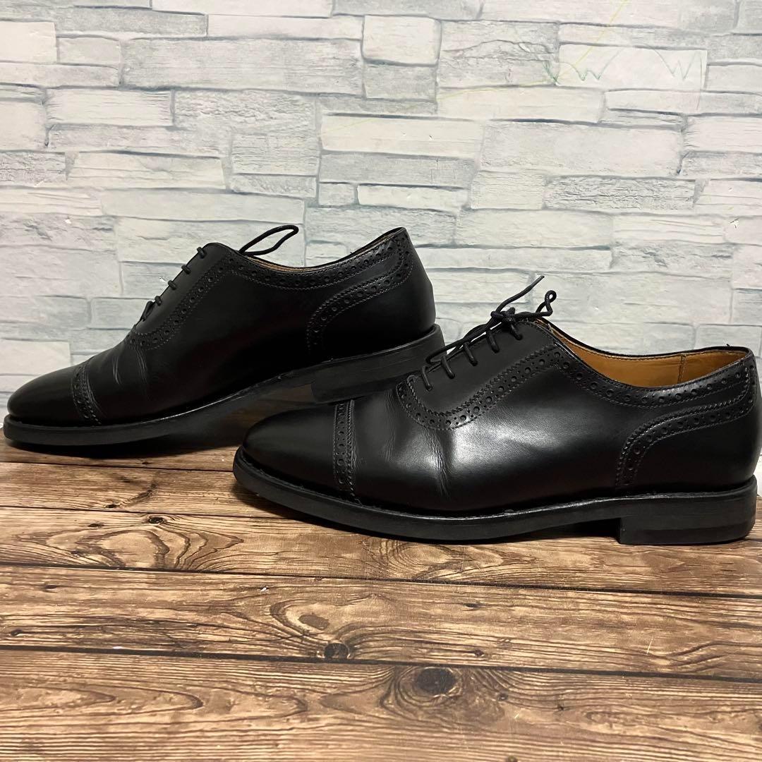 【25.5cm】Berwick 本革 ストレートチップ 内羽根シューズ