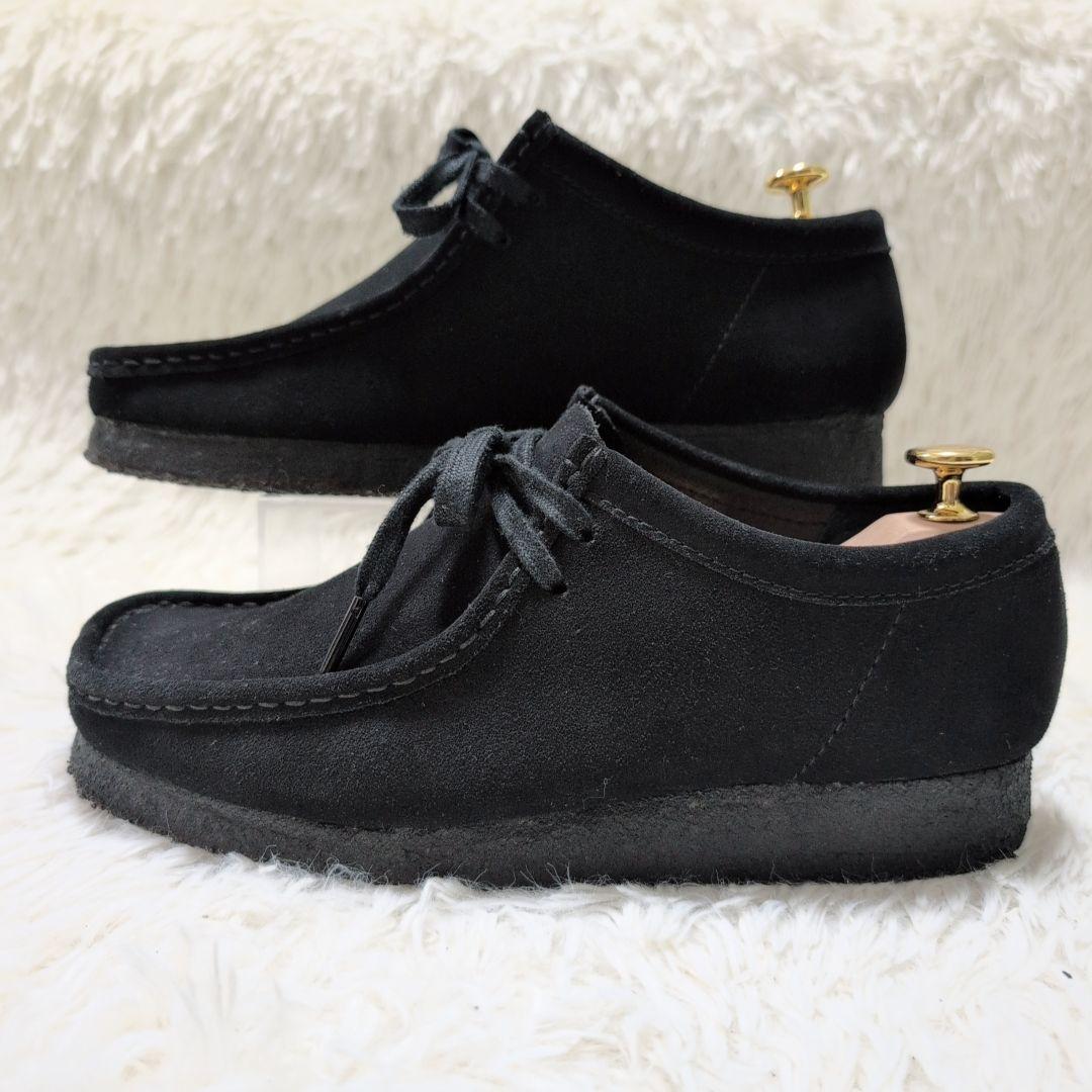 クラークス ワラビーブーツ スエード ブラック 25.5cm