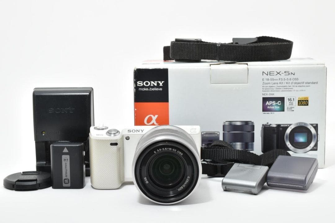 【箱付き】 SONY ソニー NEX-5N レンズキット ミラーレス一眼カメラ Amazon | SONY ミラーレス一眼カメラ α NEX-5N ダブルズームレンズ
