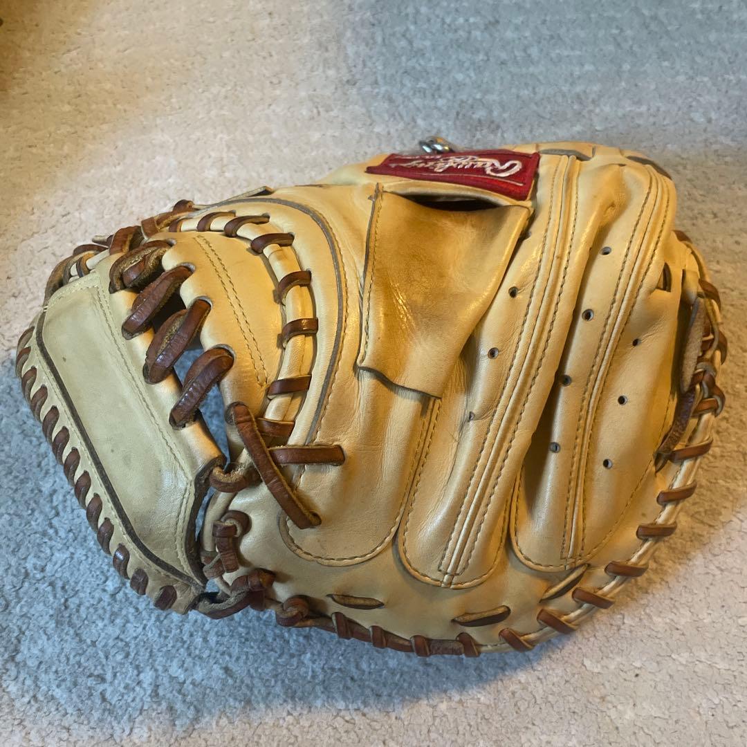 元近鉄バファローズ　石山一秀選手使用　Rawlings キャッチャーミット