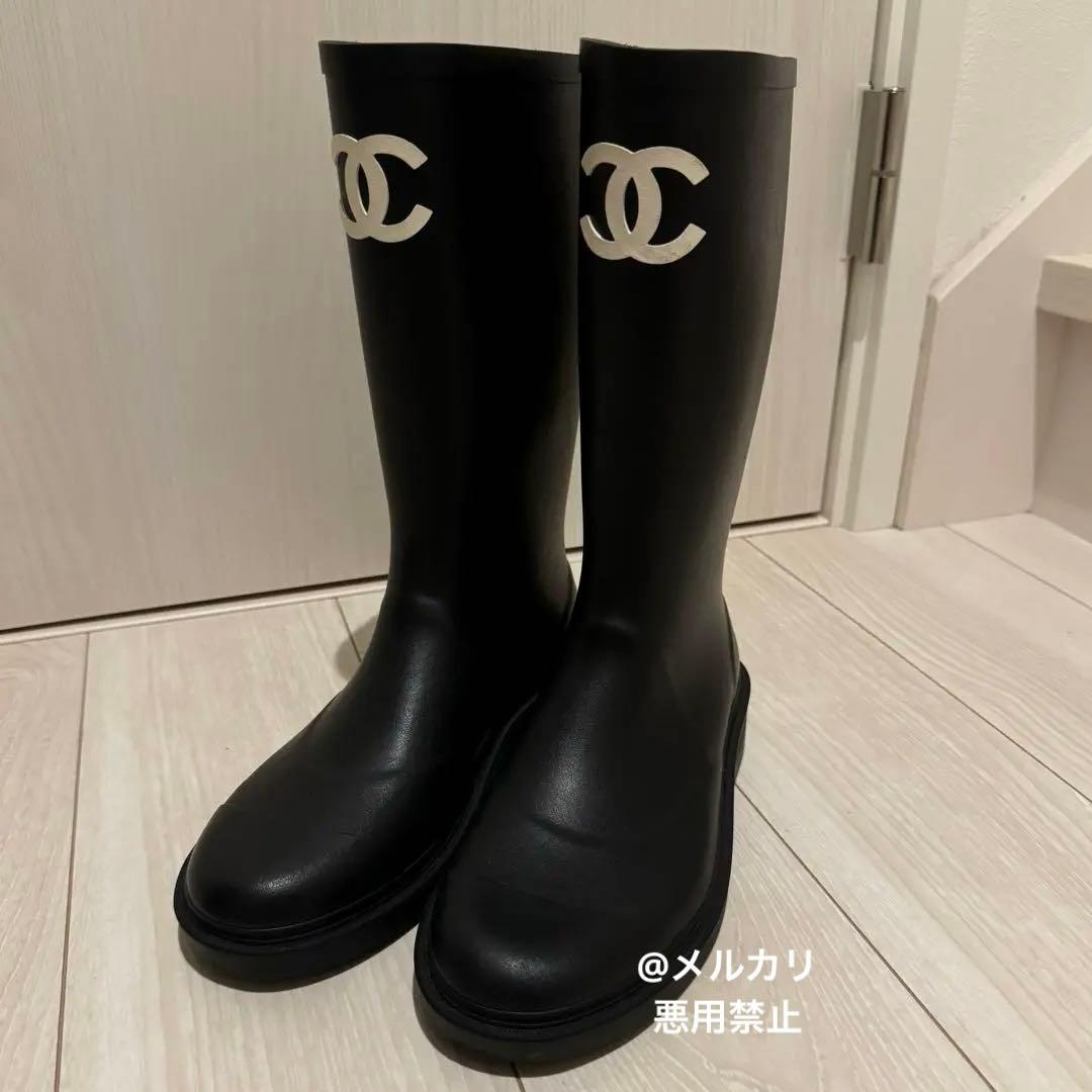 CHANEL レインブーツ 39サイズ シューズ - メルカリ