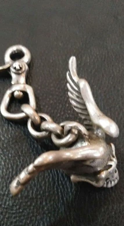 こ*ば様 THIRTEENDESIGNS ウイングスカルキーチェーン142g 9 - メルカリ