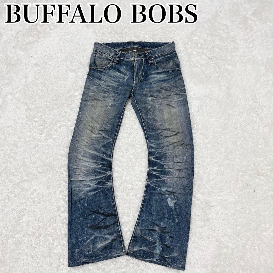 美品 BUFFALO BOBS 鬼ヒゲ バナナカット フレアデニム y2k 平成 - メルカリ