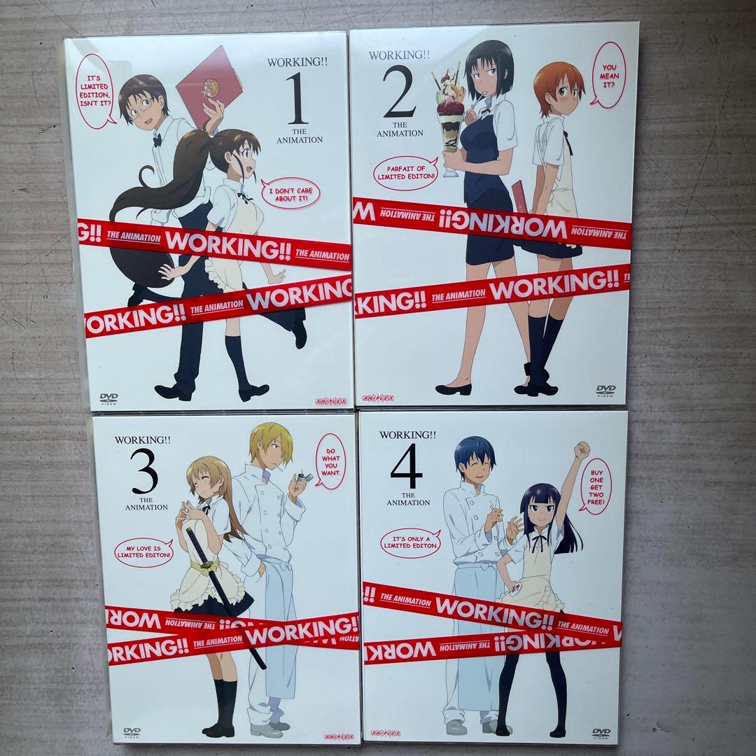 WORKING!! 完全生産限定版 DVD 全⑦巻セット(中古品、美品)