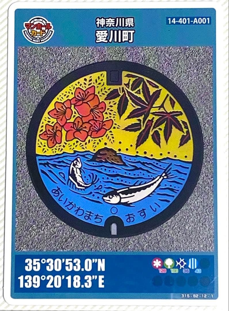 ⚫️マンホールカード 第7弾 神奈川県 愛川町 A001 ロツト007 匿名配送