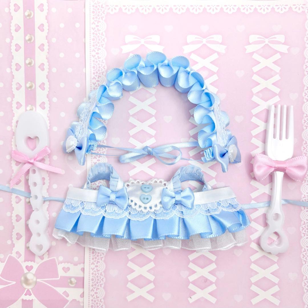 ゆうしゃ、様 ハンドメイド ぬい服 おしゃぶり ナース メイド服 水色