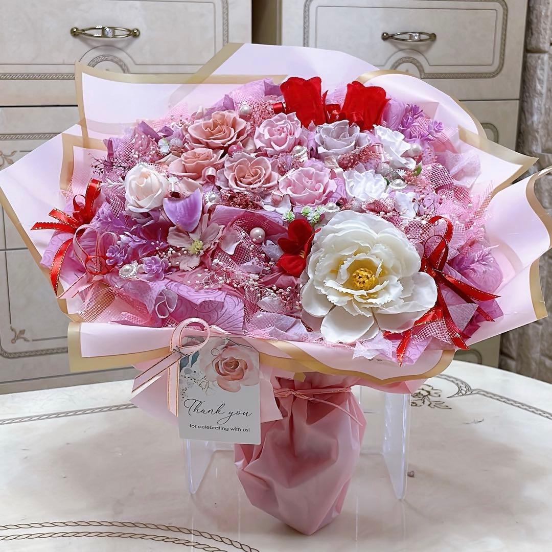 ✨特大✨大人気の花束✨バラミックスプリザーブド＆アーティフィシャル