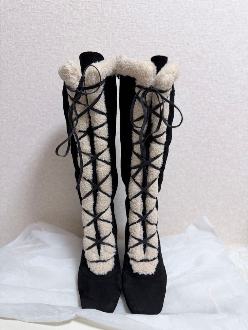 ANDMARY Rosalia lace up boots ブラック 38 - メルカリ
