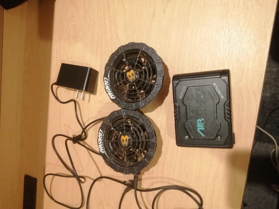 バートル 空調服用冷却ファン 2個セット BURTLE（バートル） ファン2個 バートル社製バッテリー対応ケーブル