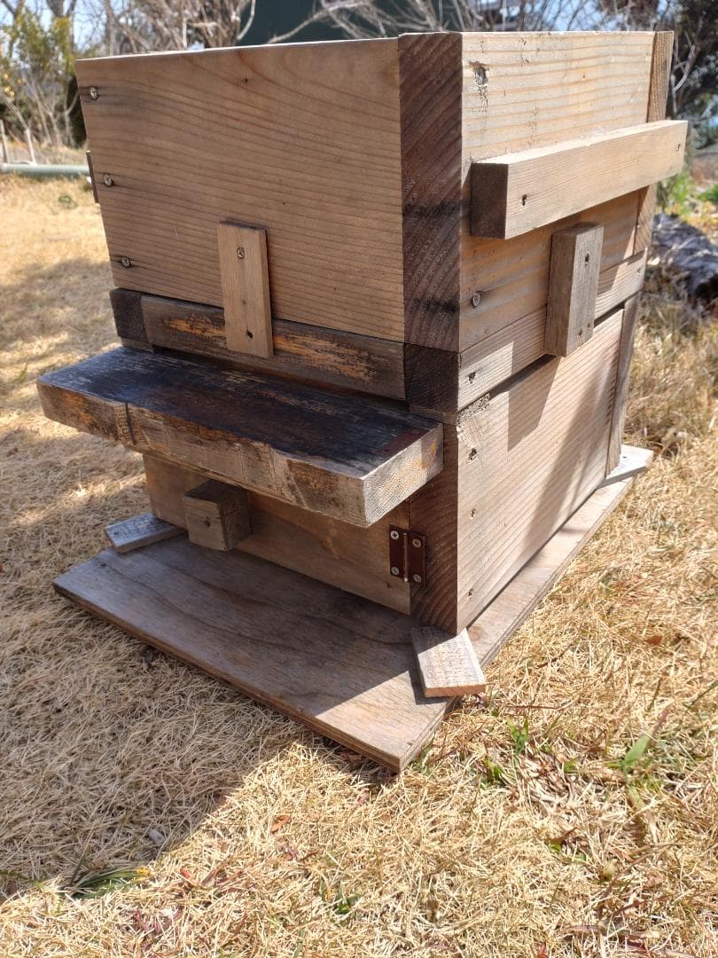 k*o様 日本蜜蜂重箱式巣箱（自然入居＆営巣実績有・中古）5段・すのこ