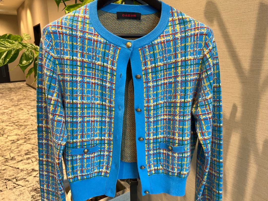 CABaN コットンカシミヤ チェックジャカード カーディガン caban（キャバン）の「コットンカシミヤチェックジャカード