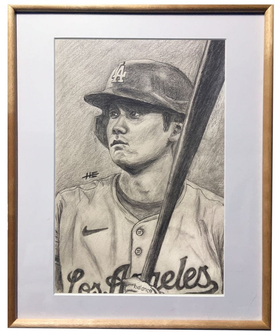 2024MLBワールドシリーズ優勝記念　ドジャース 大谷翔平デッサン 楽天市場】ロサンゼルス・ドジャース 優勝記念 野球ボール 2024