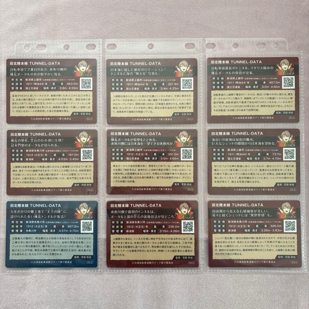 トンネルカード 9枚セット レンガトンネル群 旧北陸本線