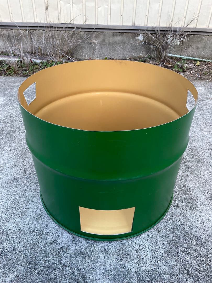 ダン・ハンフリー ドラム缶 焼却炉 半切り 蓋セット 家庭用焼却炉、ドラム缶焼却炉、蓋とハンドル付き 燃焼バケツ 紙