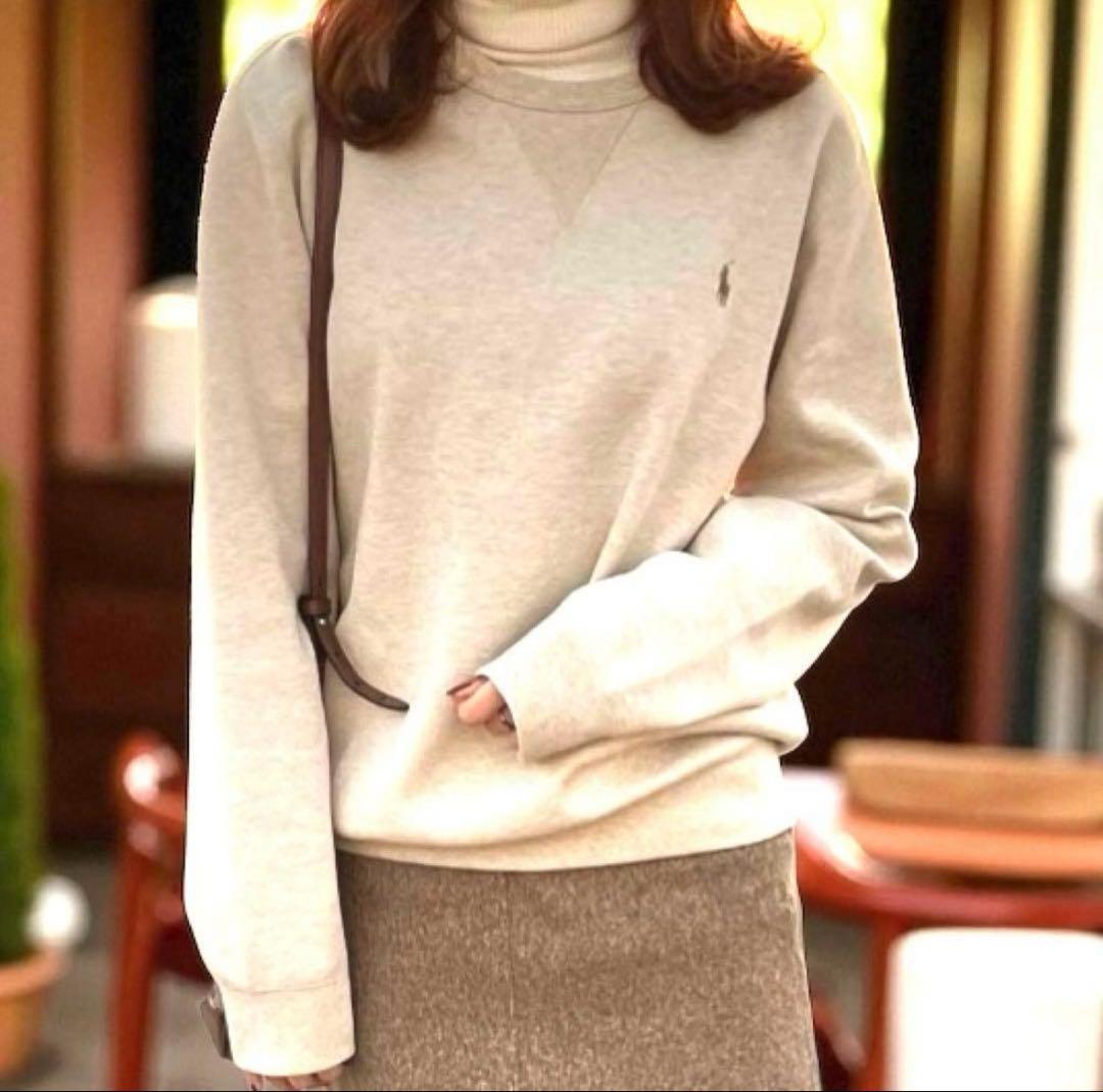 未使用級✳︎ポロラルフローレン現行ライトベージュ大人気スウェット