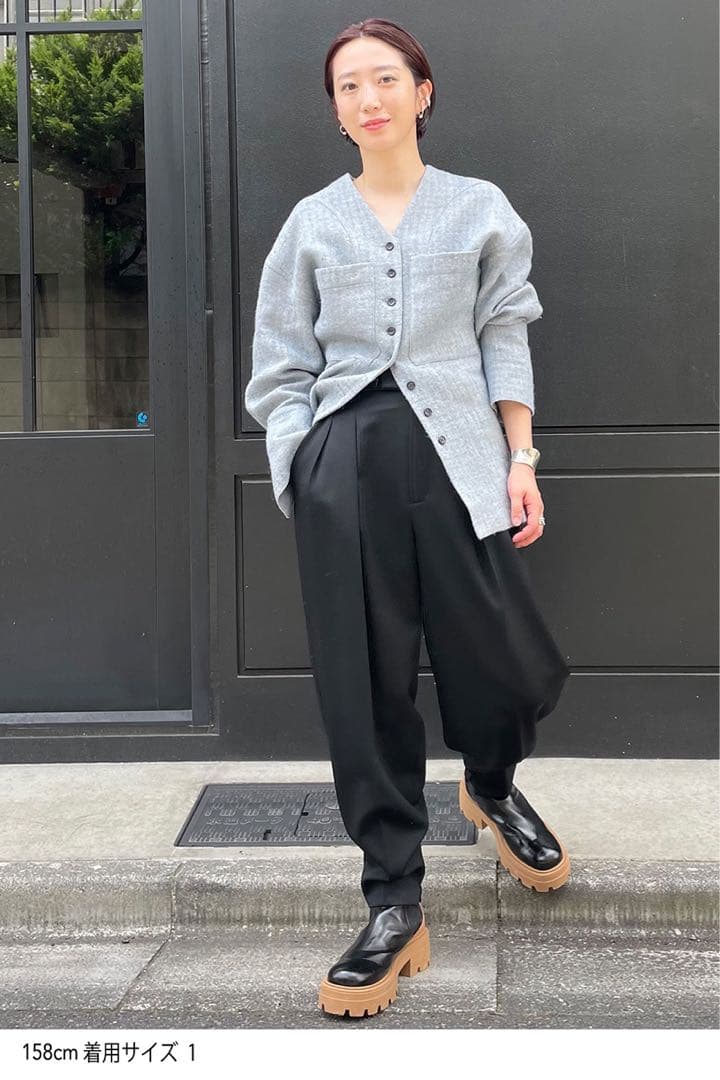 AKIRA NAKA Waltz ウール シャツ スタニングルアー ブルーグレー