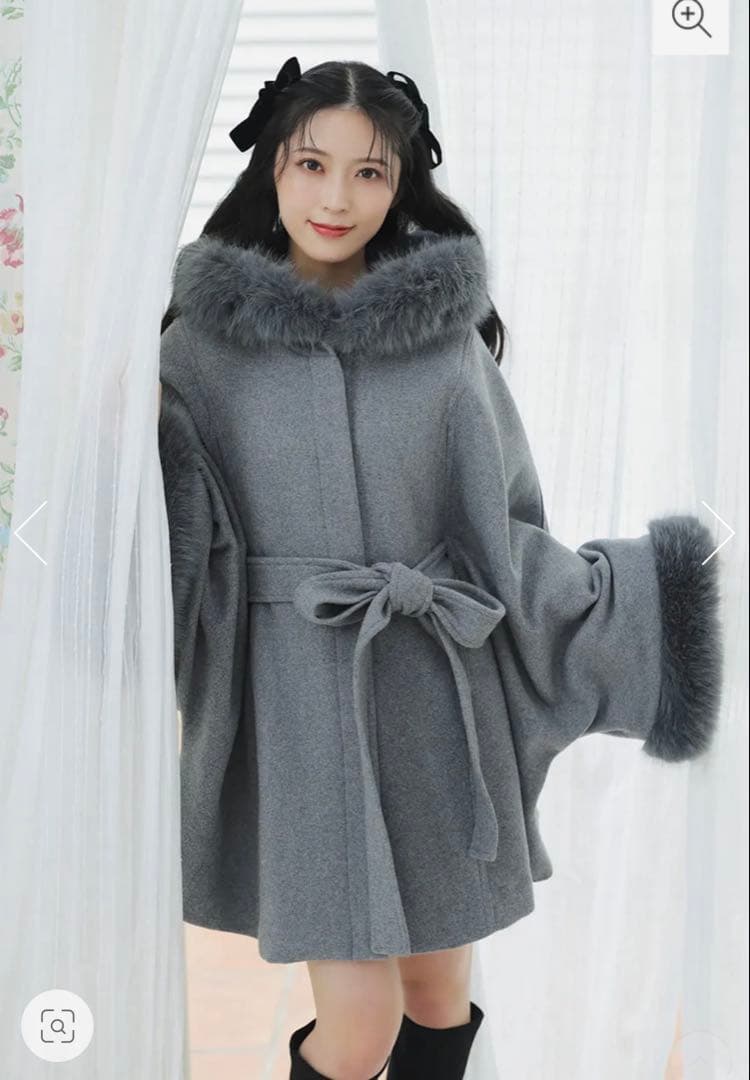 ウールMIXフードポンチョコート rienda | ウールMIXフードポンチョコート (コート ) |SHEL'TTER WEBSTORE