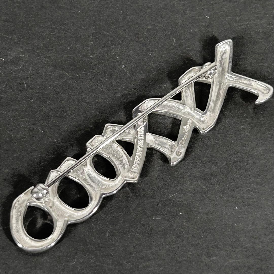 ティファニー ブローチ ラブ&キス シルバー925 ピンバッチ 5.5cm