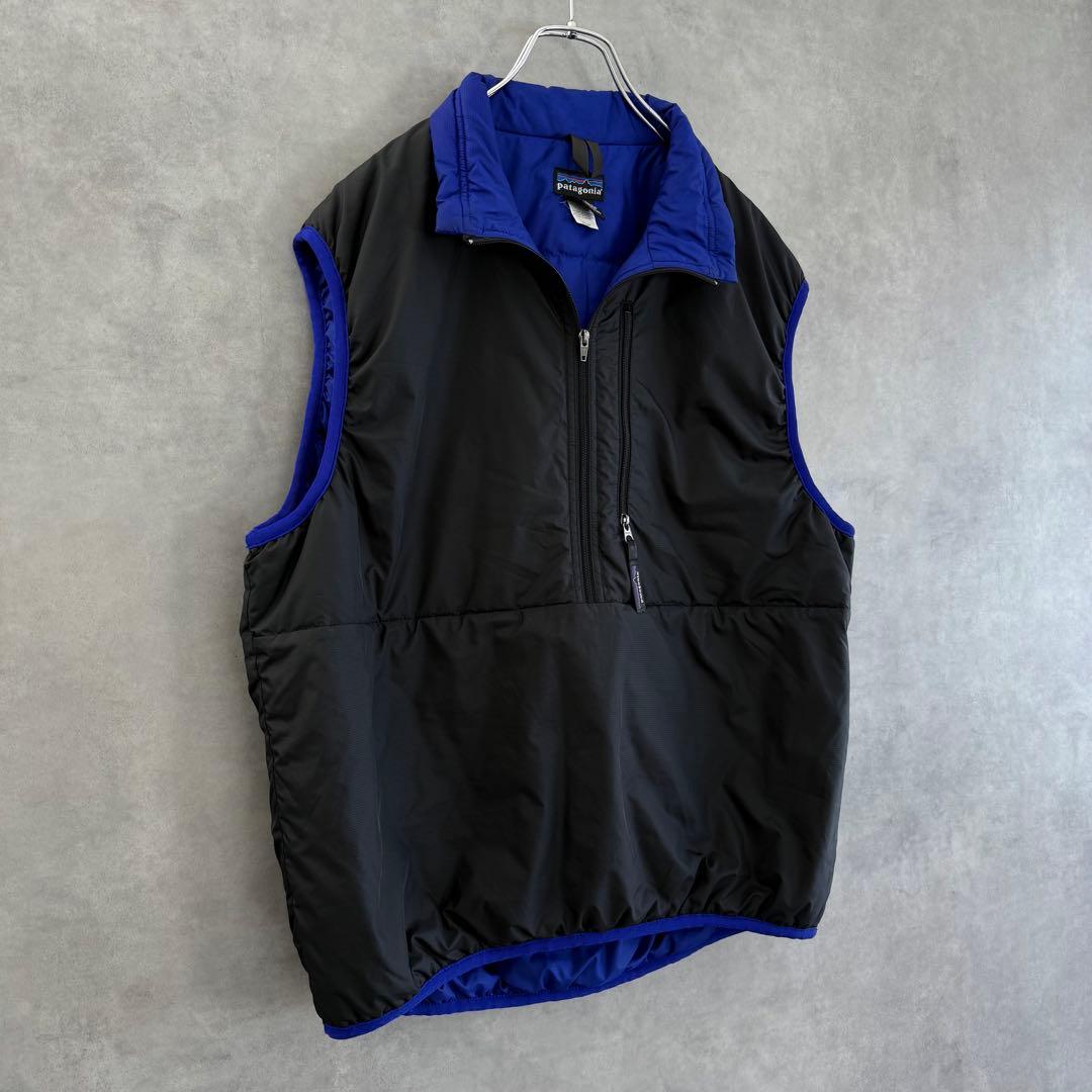 00s Patagonia パタゴニア パフボールベスト ブラック×ブルー M - メルカリ