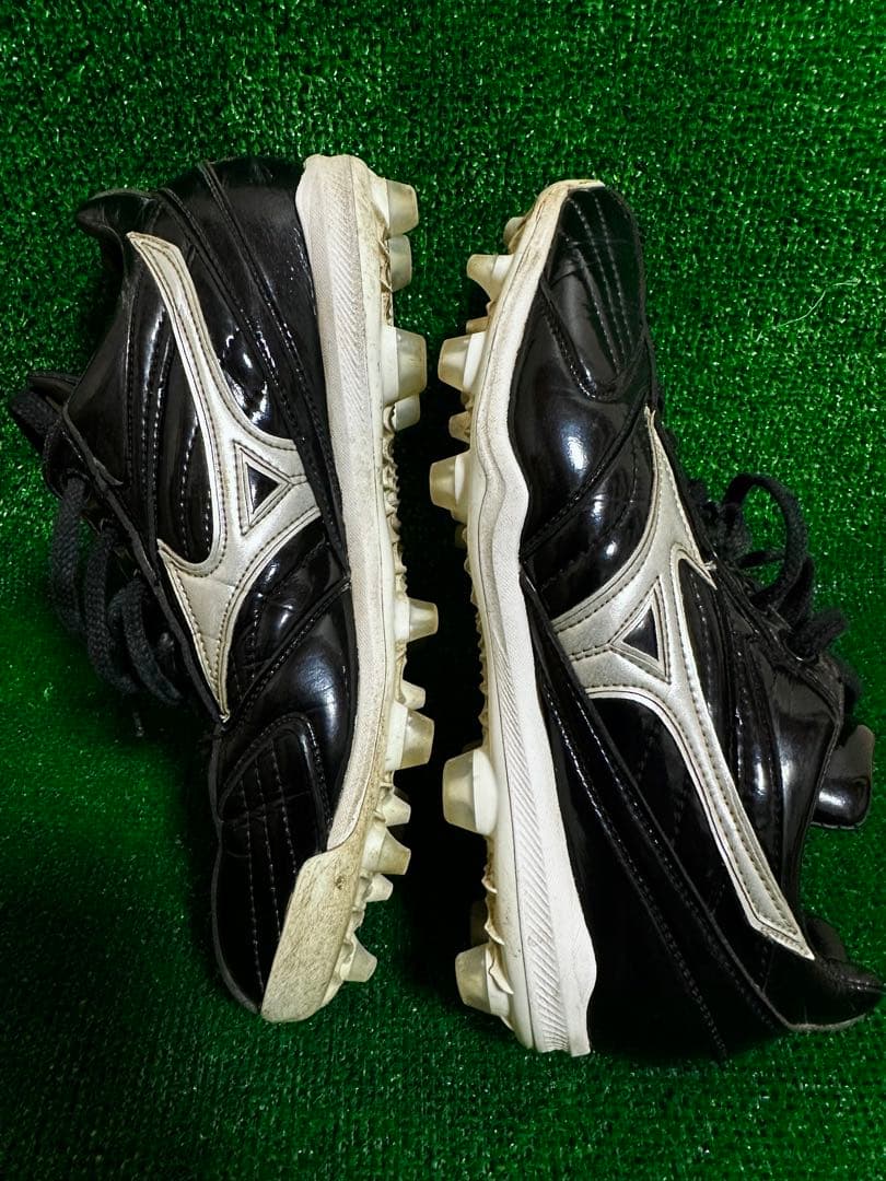 ミズノ グローバルエリート オーダースパイク 25.5cm 黒×シルバー