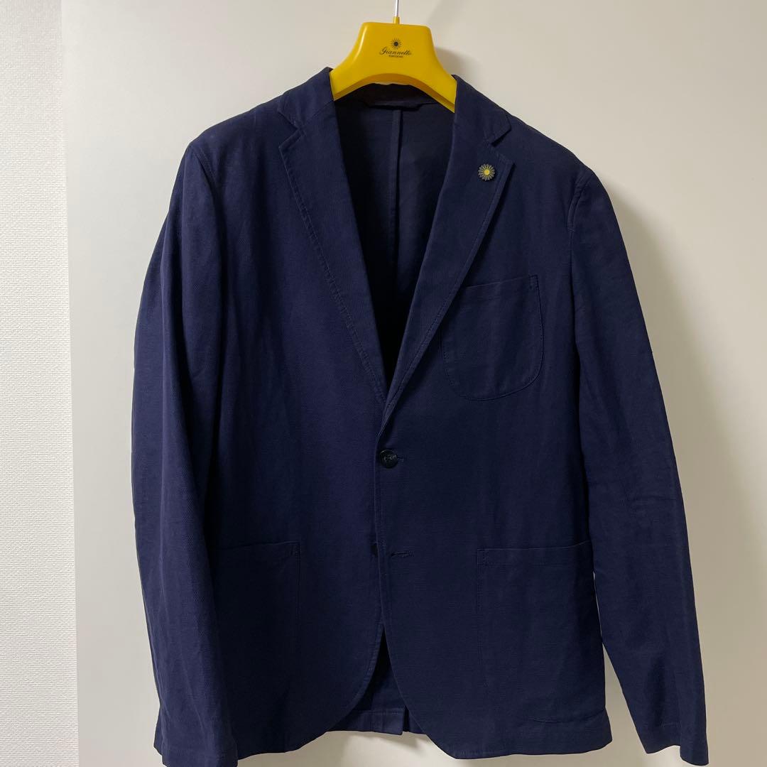 Giannetto ネイビー  シャツジャケット giannetto（ジャンネット）シャツ屋さんのジャケットも進化しており