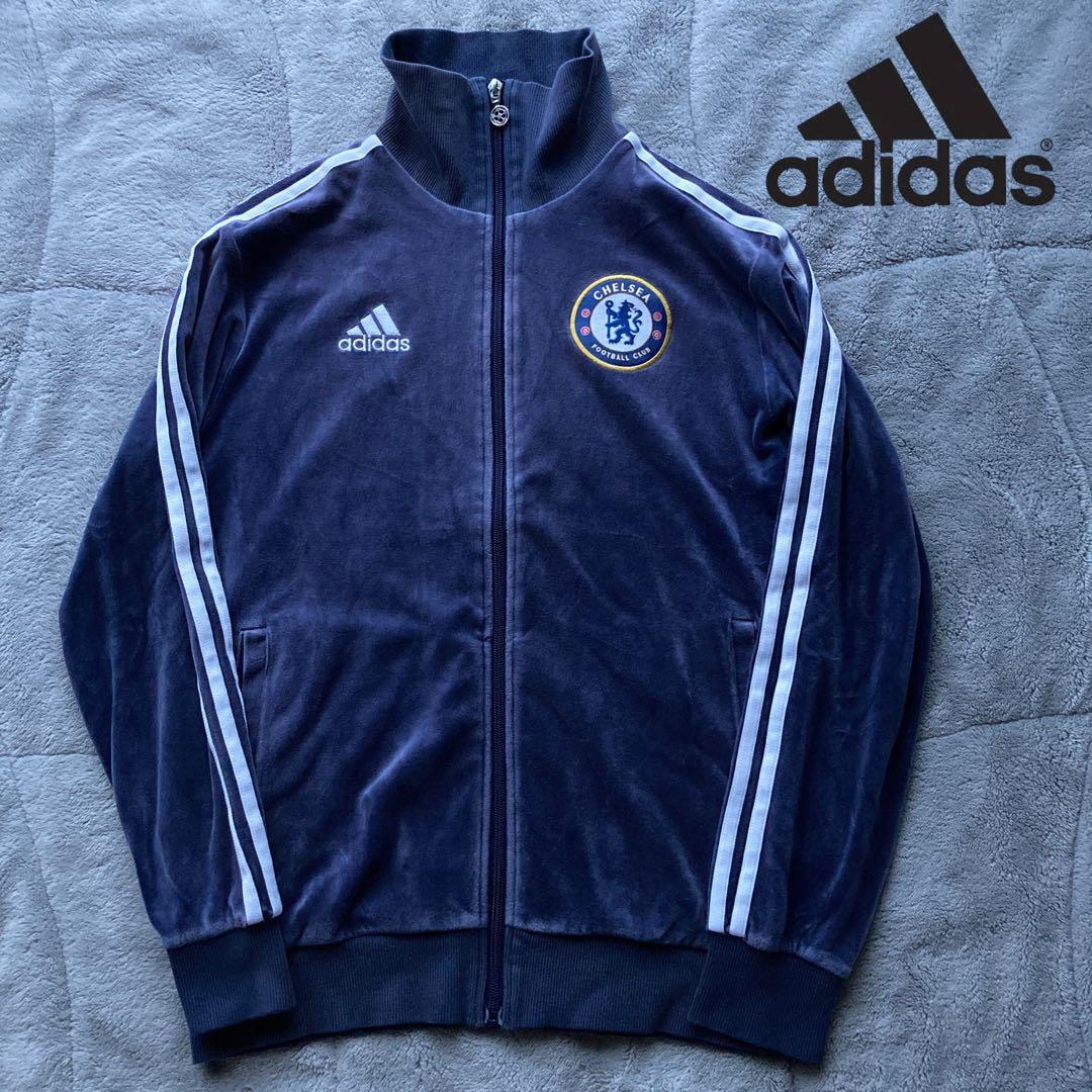 希少 adidas✖️CHELSEA ベロア トラックジャケット ジャージ - メルカリ