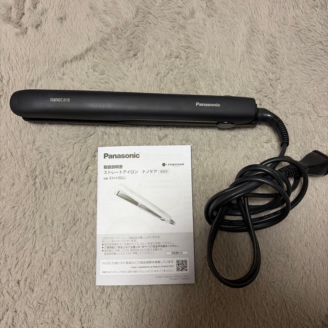 Panasonic ストレートアイロン　ナノケア　EH-HS0J ブラック 詳細情報 ストレートアイロン ナノケア EH-HS0J | ヘアケア