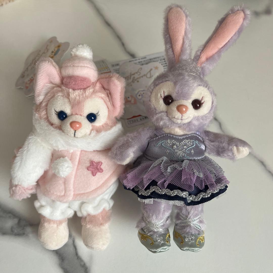 ディズニー　リーナベル ステラルー ぬいぐるみバッジ　ダンシングスノーフレークス ダッフィー、ステラ・ルー、リーナ・ベル！東京ディズニーシー